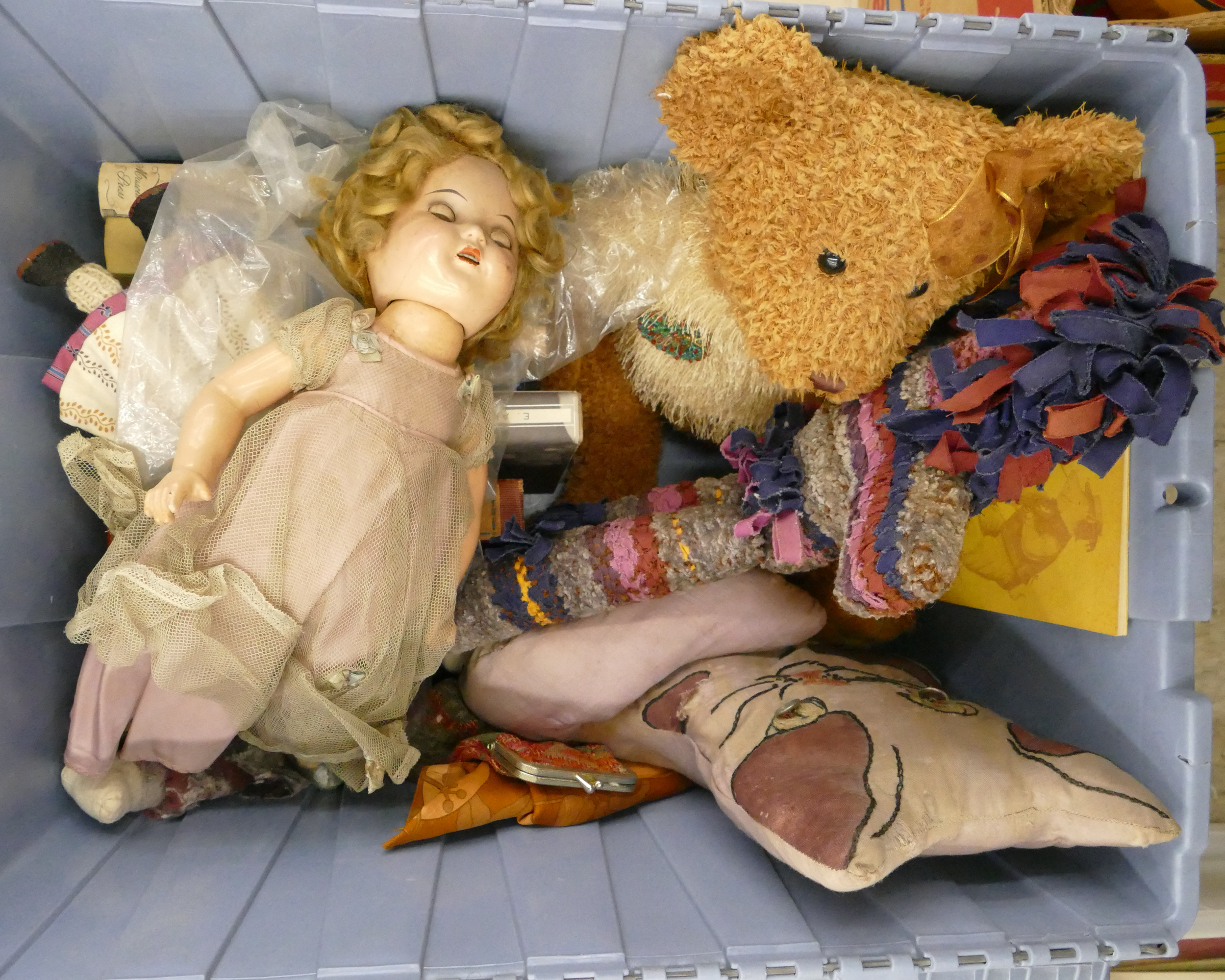 Appraisal: Tote Old Dolls and Plush Toys