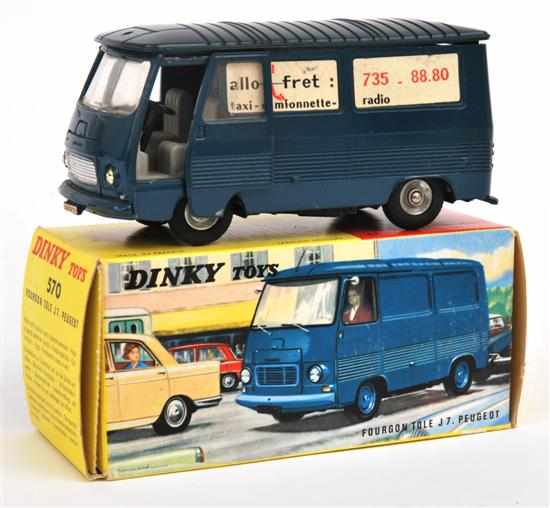 Appraisal: French Dinky Peugeot J Taxi Van 'Allo-Fret' dark blue body