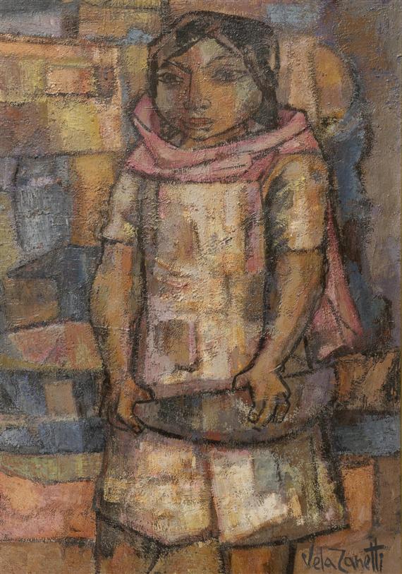 Appraisal: ZANETTI VELA Milagros - Burgos The small girl Oil on