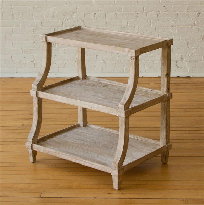 Appraisal: THREE-TIER PINE END TABLE x x in Estimate -