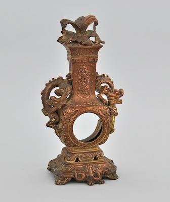 Appraisal: A Bronze Pocket Watch Holder In the shape of a