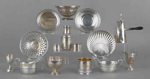 Appraisal: Collection of sterling silver tablewares ozt