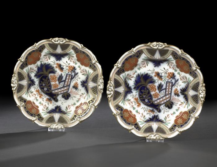 Appraisal: Fine and Rare Pair of Edouard Honore Paris Porcelain Dessert