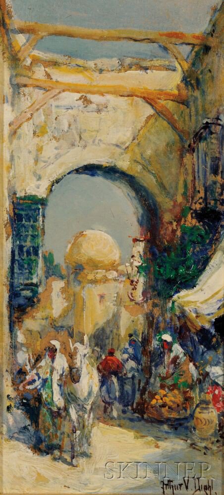 Appraisal: Arthur Vidal Diehl American - Middle East Market Scene Signed