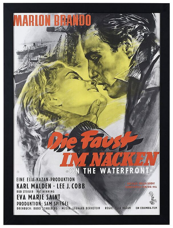 Appraisal: On the Waterfront Marlon Brando German Poster Die Faust Im