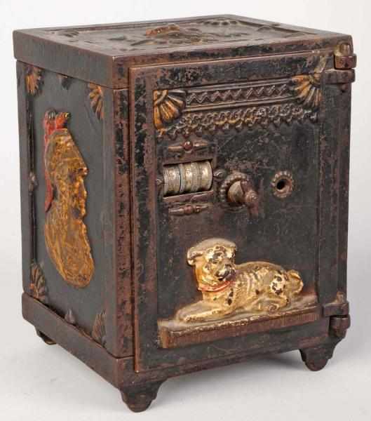 Appraisal: Cast Iron Watch Dog Safe Mechanical Bank Manufactured by J