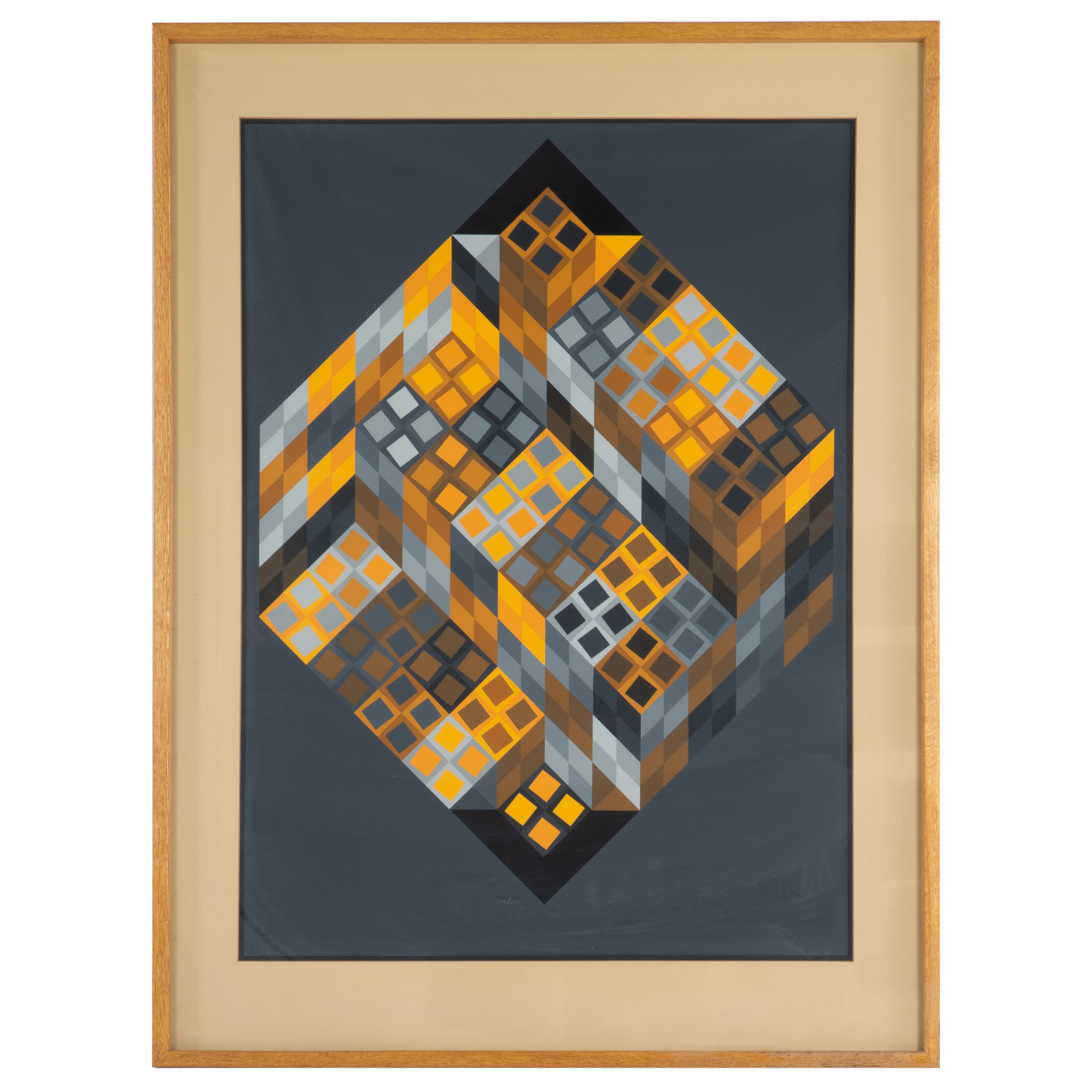 Appraisal: VICTOR VASARELY UNTITLED SERIGRAPH Hungarian French - Serigraph ed pencil