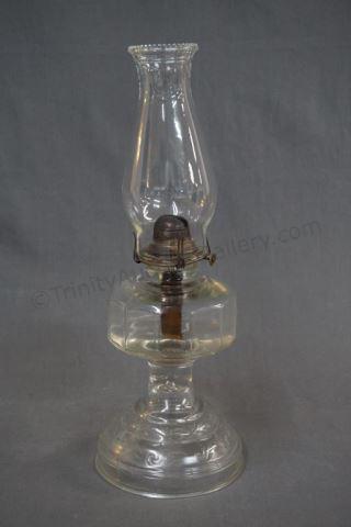 Appraisal: Vintage White Flame Glass Oil lamp ca Produced by White