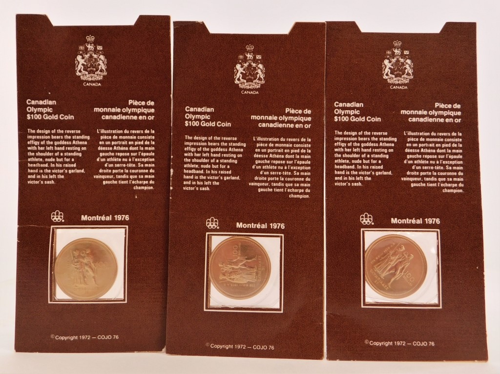 Appraisal: PC CANADIAN OLYMPIC GOLD COIN GROUP United States - Includes