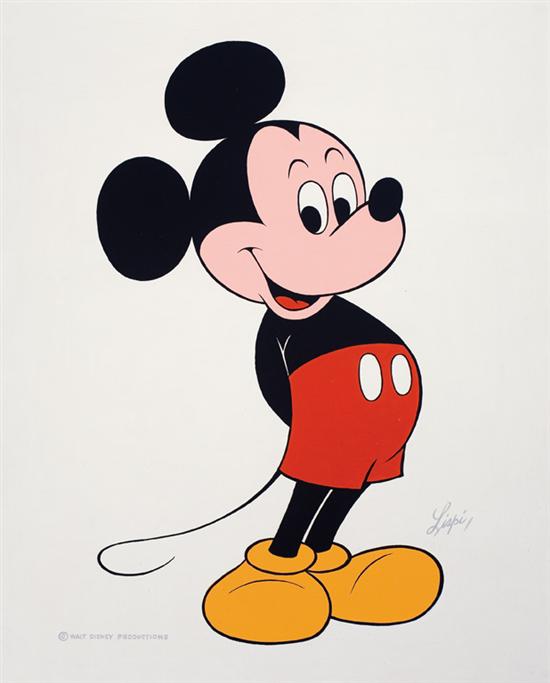 Appraisal: LOUIS LISPI American - Mickey Mouse oil on masonite signed