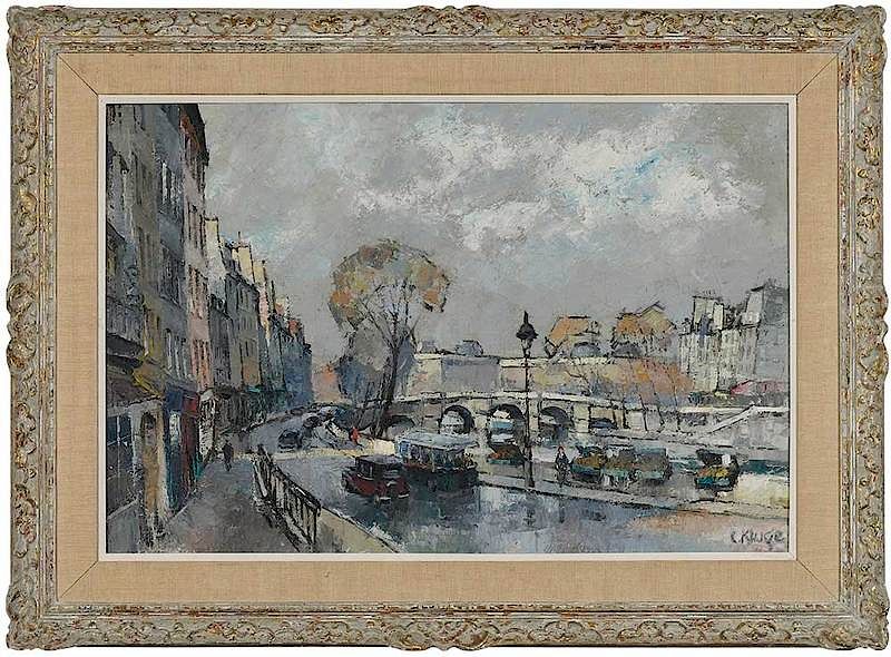 Appraisal: ConstantIne Kluge French Quai des Grandes Augustines signed lower right