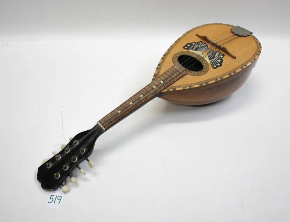 Appraisal: VINCENZO MIROGLIO FIGLI EIGHT STRING BOWL BACK MANDOLIN teardrop shape