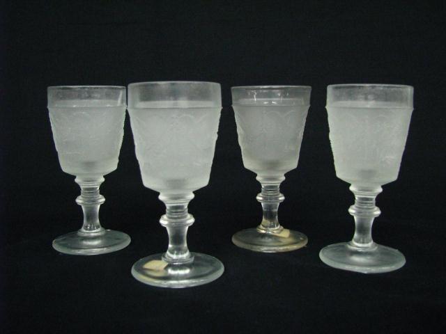 Appraisal: Westward Ho Pattern Glass - four cordials