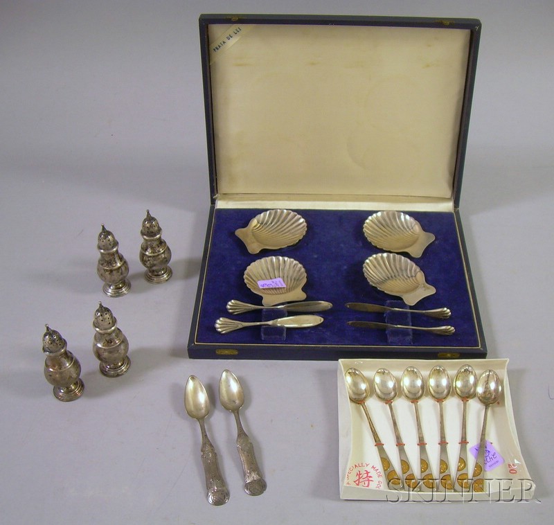 Appraisal: Small Group of Silver and Silver Plated Serving Items including