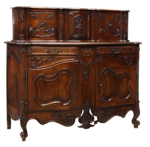 Appraisal: French Provincial Louis XV style walnut sideboard early th c