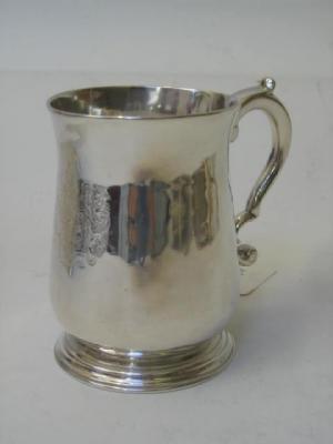 Appraisal: A GEORGE II TANKARD maker's mark WS with mitre London