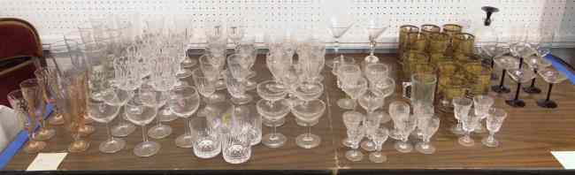 Appraisal: Large lot misc stemware and tumblers etc over pcs