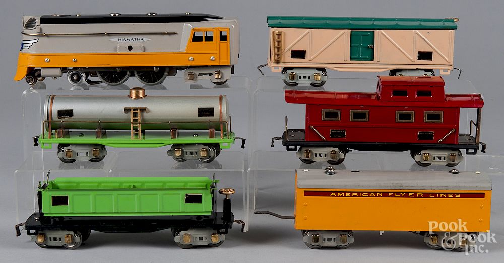 Appraisal: American Flyer six-piece freight train set American Flyer six-piece freight