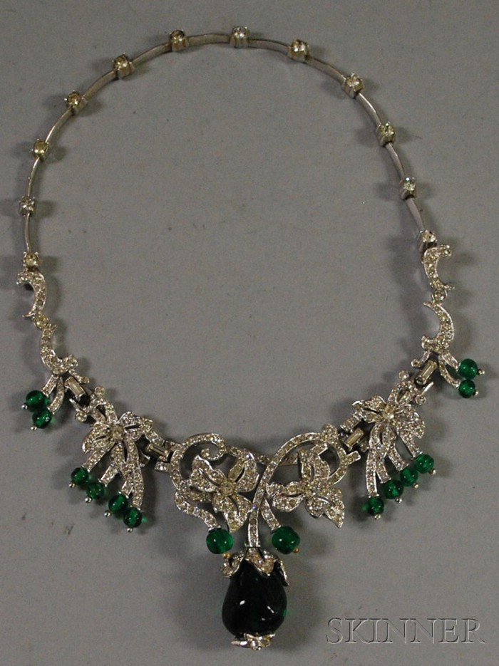 Appraisal: Vintage Kramer Rhinestone and Paste Necklace