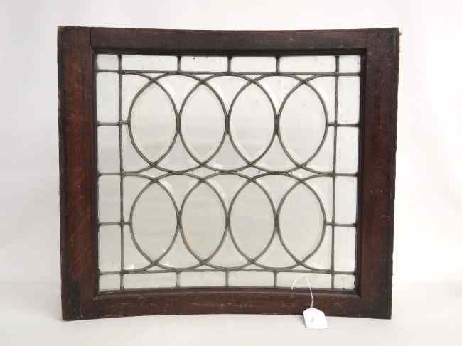 Appraisal: C 's stained glass panel '' W '' Ht