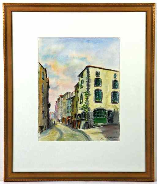 Appraisal: Continental School Watercolorartist signed and dated at lower right the