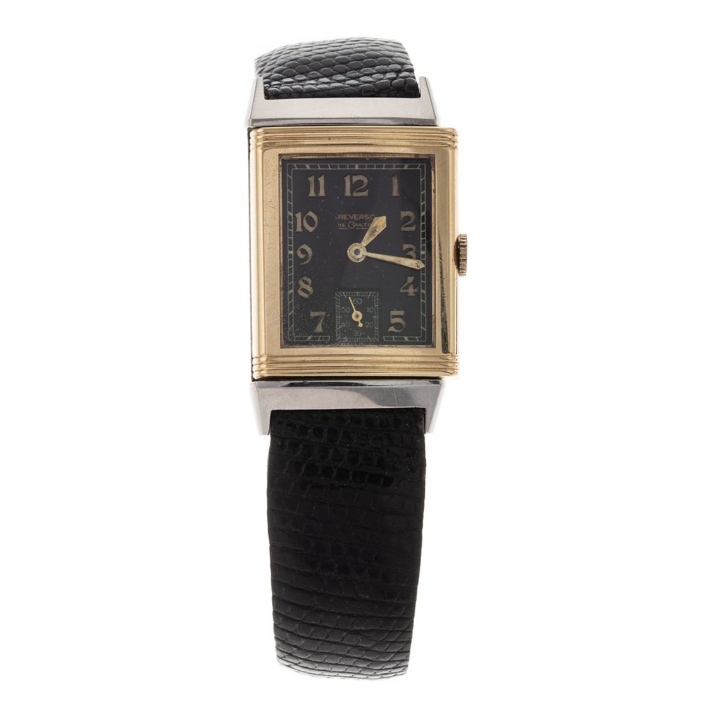 Appraisal: A Two Tone LeCoultre Reverso Watch K yellow gold and