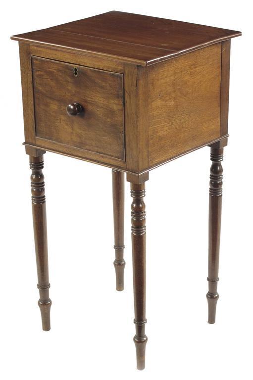 Appraisal: A George IV mahogany bedside cupboard