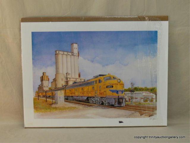 Appraisal: S G S N Union Pacific Train Engine Print -