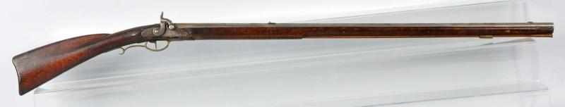 Appraisal: G Golcher Kentucky Percussion Rifle Description Cal GA Octagon barrel