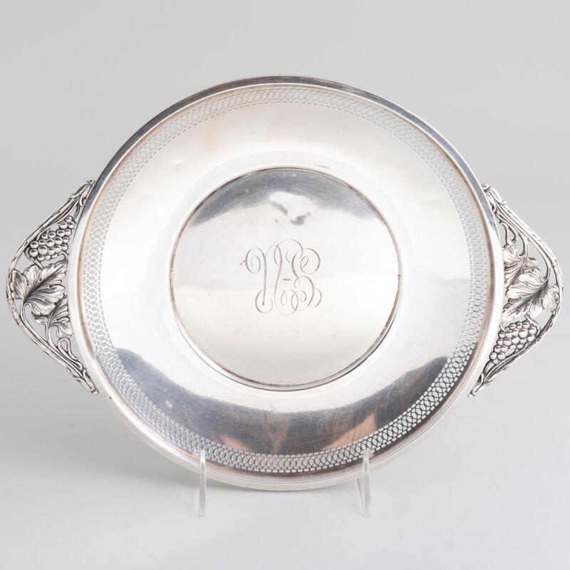 Appraisal: American Silver Serving Dish Marked 'Sterling' monogrammed x in oz