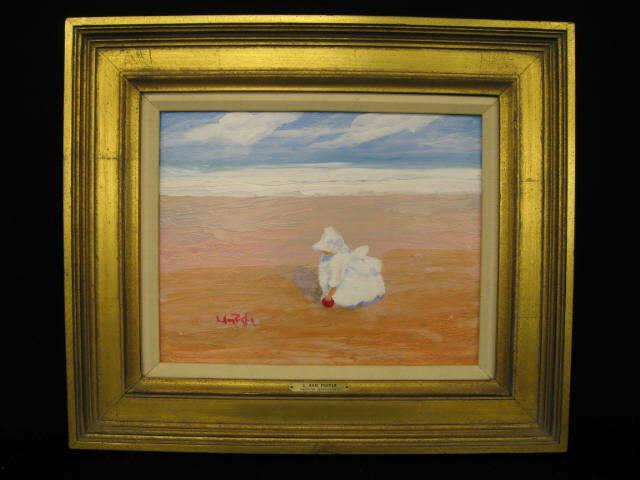 Appraisal: L Ann Porter Impressionistic OIl Girl on Beach Mississippi artist