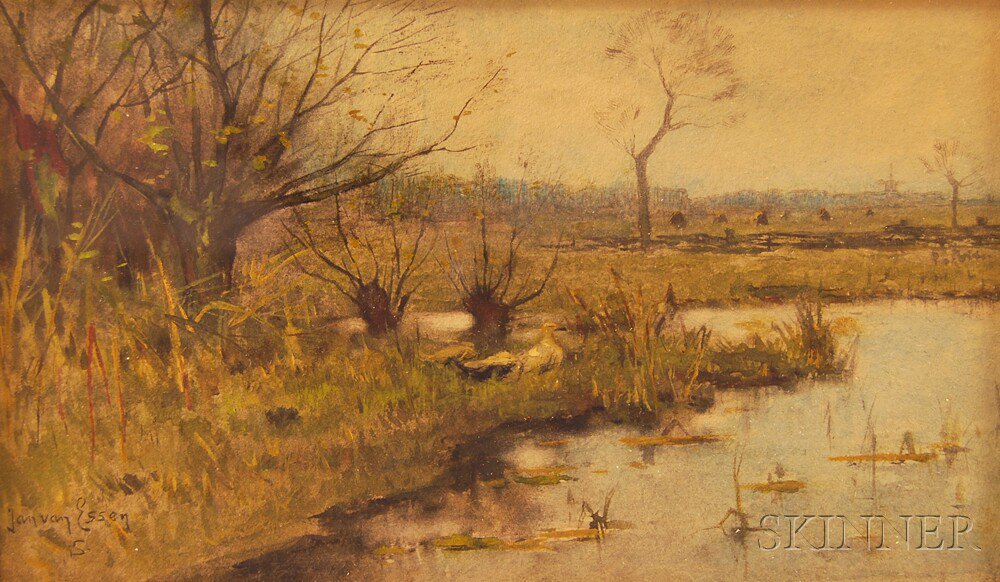 Appraisal: Jan van Essen Dutch - Marsh View Signed Jan van