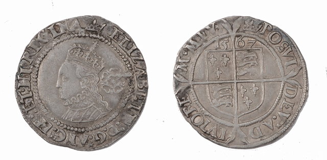 Appraisal: AN ELIZABETH I SIXPENCE mm Coronet S Good Very Fine