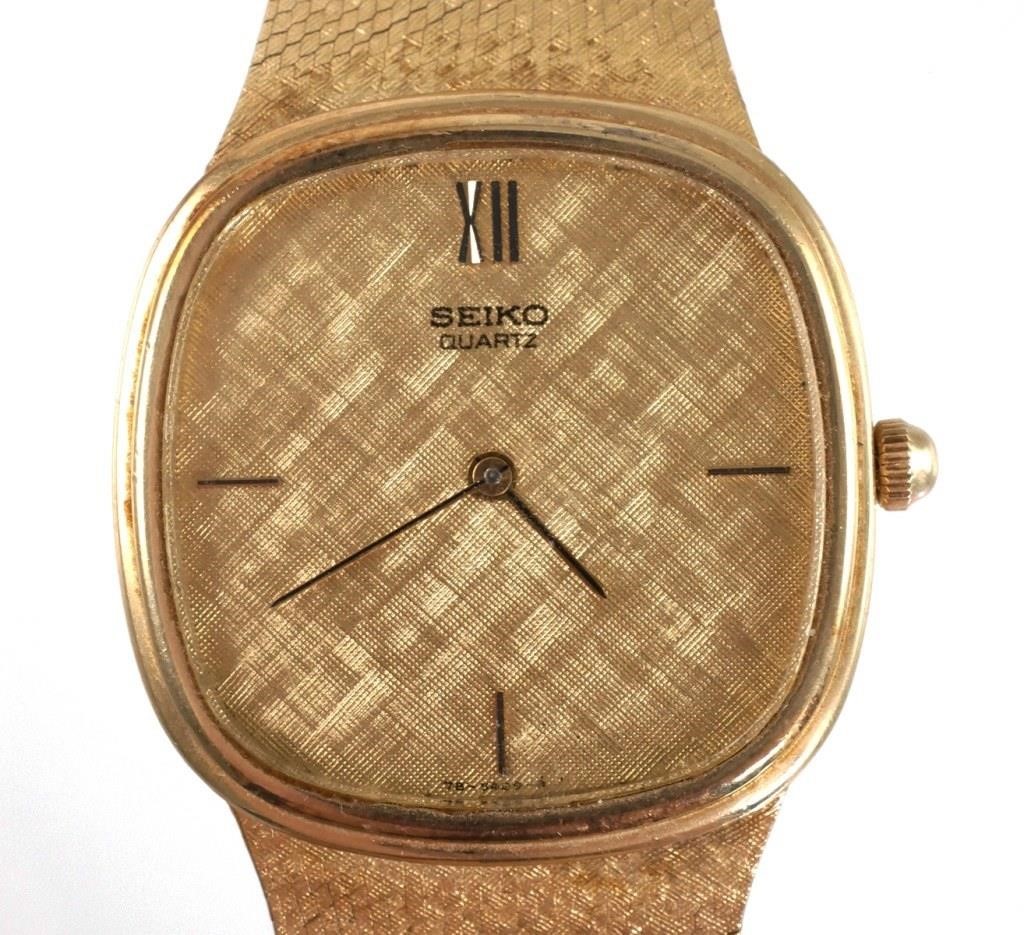 Appraisal: Vintage Seiko Quartz watch in solid k gold weighing a