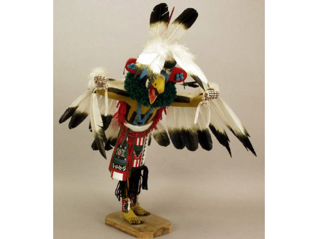 Appraisal: Hand carved Kachina with removable face mask marked Kwahu to