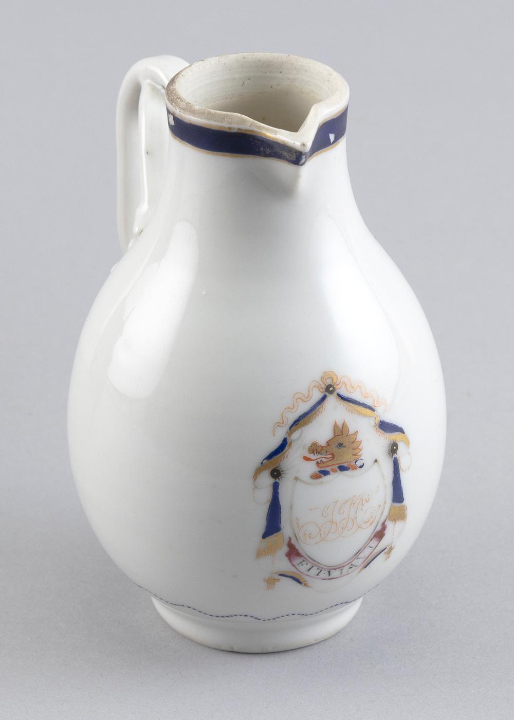 Appraisal: CHINESE EXPORT ARMORIAL PORCELAIN CREAMER TH CENTURY HEIGHT CHINESE EXPORT