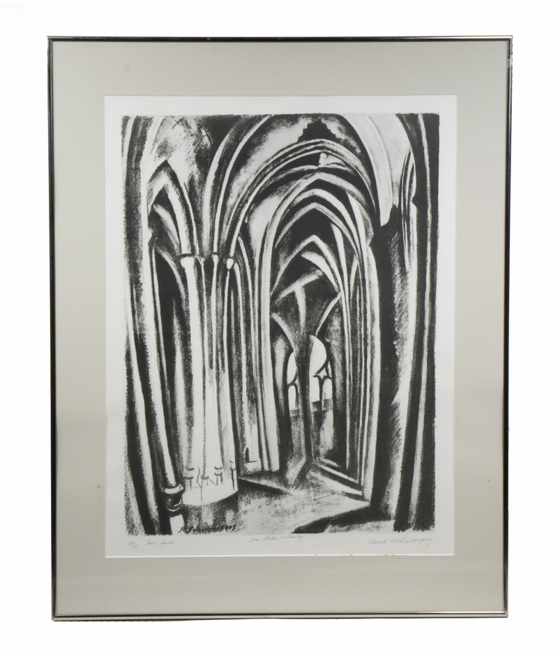 Appraisal: AFTER ROBERT DELAUNAY FRANCE - Saint Severin photo lithograph on