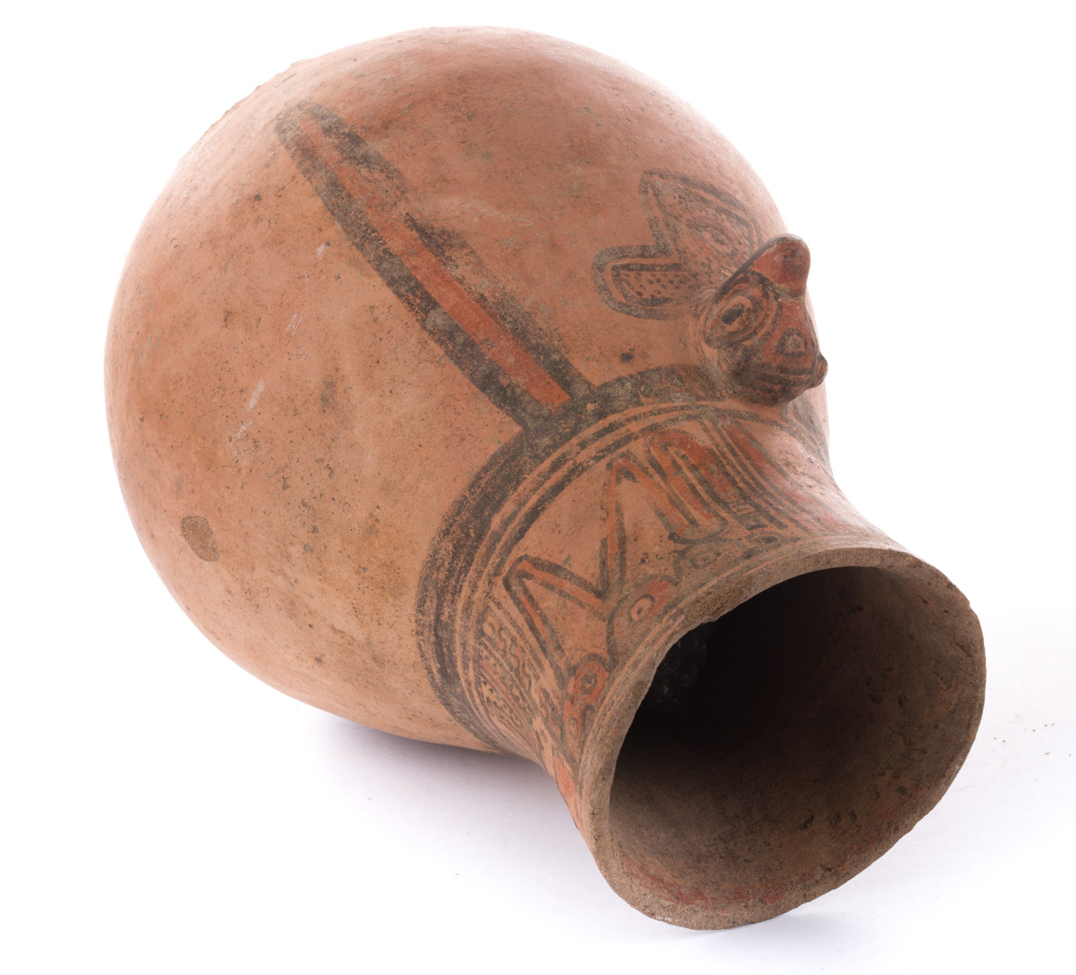 Appraisal: Costa Rican terracotta tripod vessel Chorotega polychrome in Provenance Towson