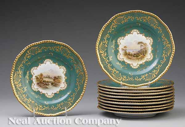 Appraisal: A Good Set of Twelve Coalport Cabinet Plates c retailed