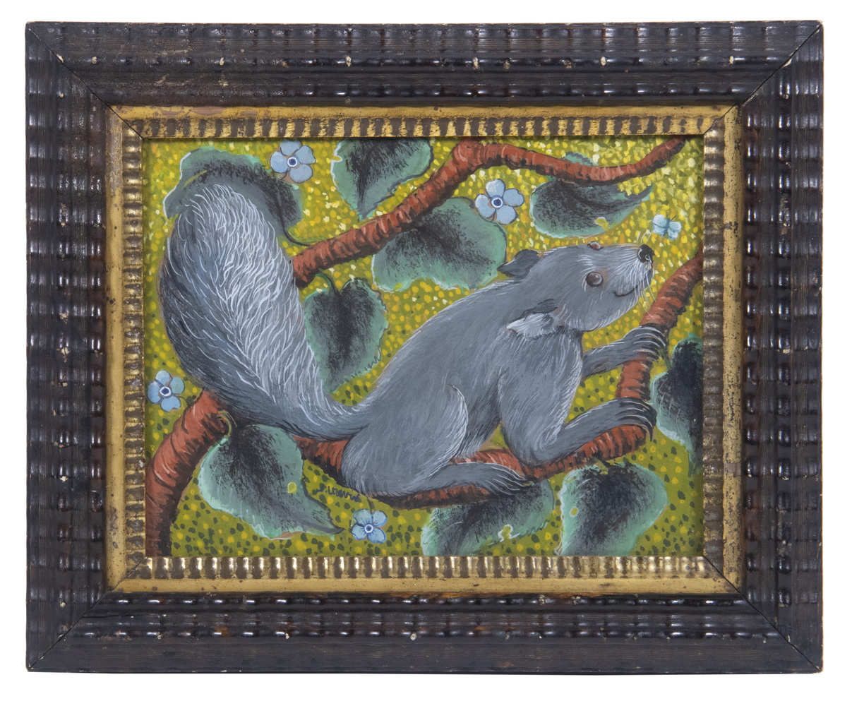 Appraisal: J LOREVIN TH C Portrait of a Grey Squirrel on