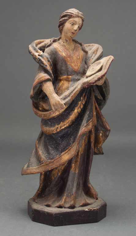 Appraisal: Spanish Colonial carved and polychrome wood santos figure of female