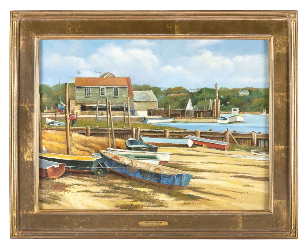 Appraisal: GEORGE L BOWMAN MASSACHUSETTS - MORNING LOW TIDE OIL ON