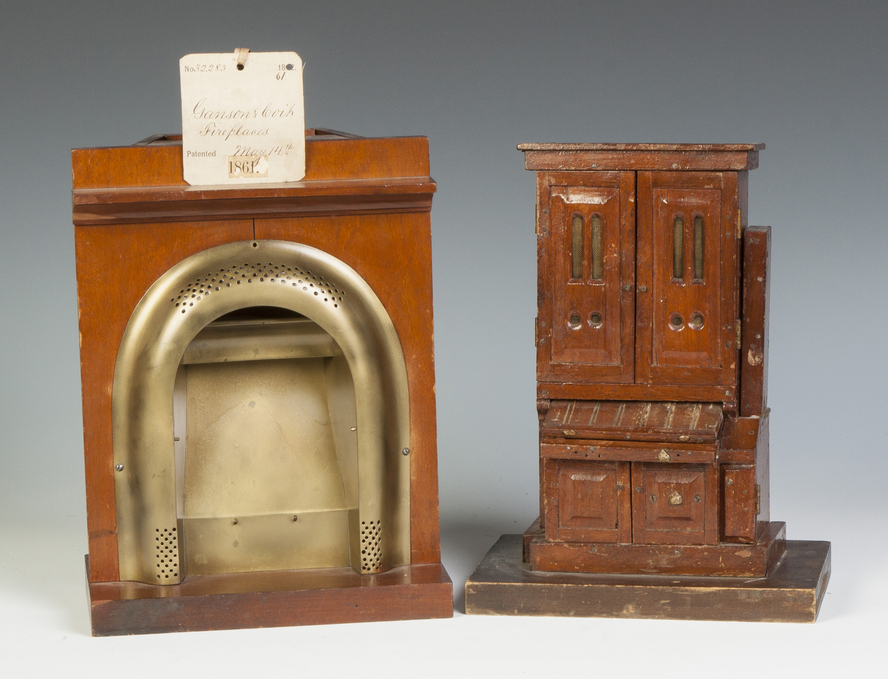 Appraisal: Two Patent Models L Gauson Co Fireplace c Pat No