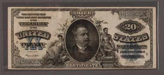 Appraisal: United States Silver Certificate Series of signed Teehee and Burke