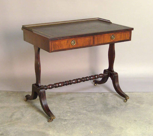 Appraisal: Regency style rosewood desk ca h w