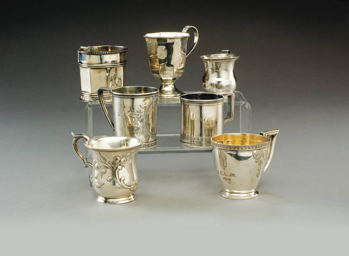 Appraisal: SEVEN PHILADELPHIA PENNSYLVANIA SILVER CHILDREN'S CUPS BAILEY BANKS BIDDLE BAILEY