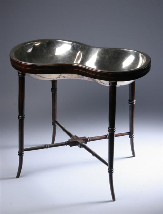 Appraisal: CUBAN SILVER WASH BASIN early th century unmarked The pear-shaped