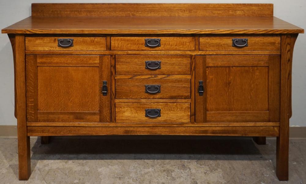 Appraisal: Michaels Arts and Crafts Style Oak Sideboard x x in