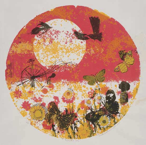 Appraisal: WALTER WILLIAMS - Sommer Day Color screenprint mm inches diameter