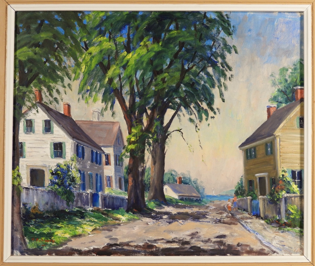 Appraisal: HELEN AUBOURG CAPE ANN ROCKPORT MASS O C PAINTING Massachusetts